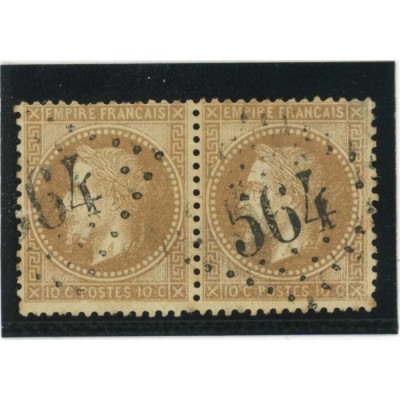 YT 28 A - GC 564 - Bourg en Bresse - Ain (1) - Paire - Cote 20 Euros