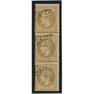 YT 28 B - Gros chiffre - Bande de 3 - Cote 30 Euros