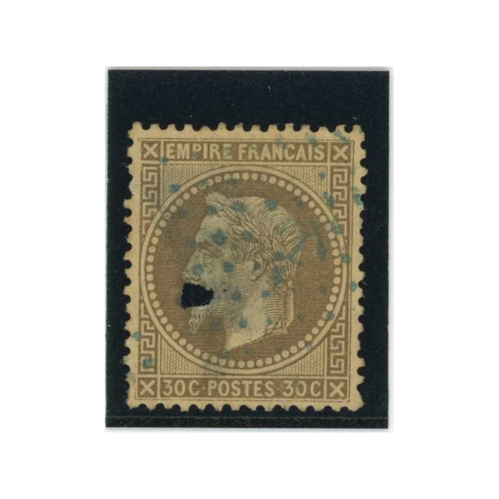 YT 30 - Ancre bleu - Trou - Cote 50 Euros