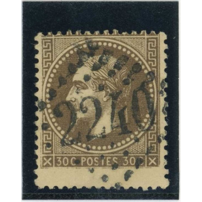YT 30 - Variété : Décalé - Fond ligné - Cote 90 Euros