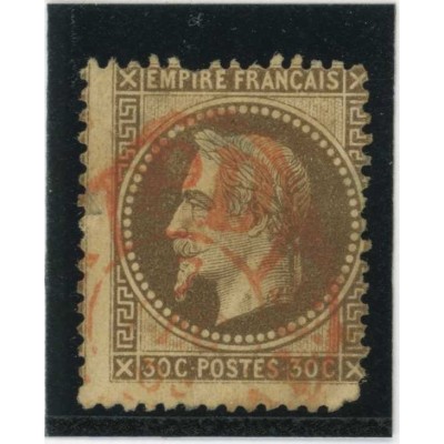 YT 30 - Cachet a Date rouge des imprimés - Cote 110 Euros