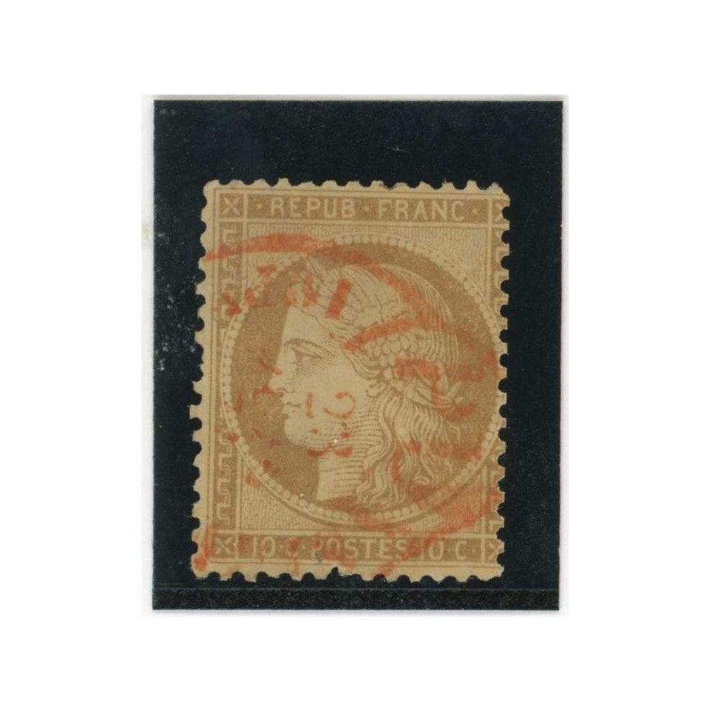 YT 36   - Cachet à date rouge des imprimés - Cote 150 Euros