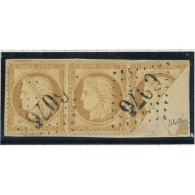 YT 36   - Demi Timbre sur fragment - Signé Scheller - Cote 4000 Euros