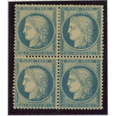 YT 37 - Neuf x - Bloc de 4 - Certificat 15722 - Cote 2700 Euros