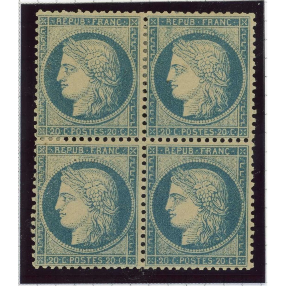 YT 37 - Neuf x - Bloc de 4 - Certificat 15722 - Cote 2700 Euros