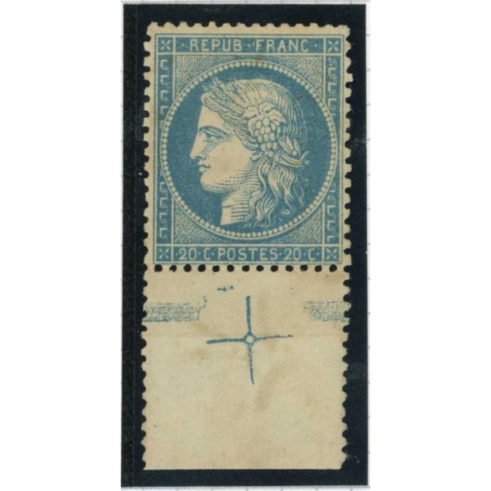 YT 37 - Neuf x - Croix de repère - Signé Calves - Certificat VO 23/462 - Cote 800 Euros