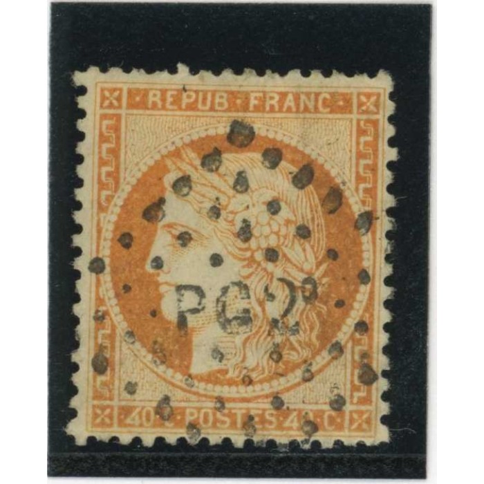 YT 38 d - "4" retouché - Cote 200 Euros