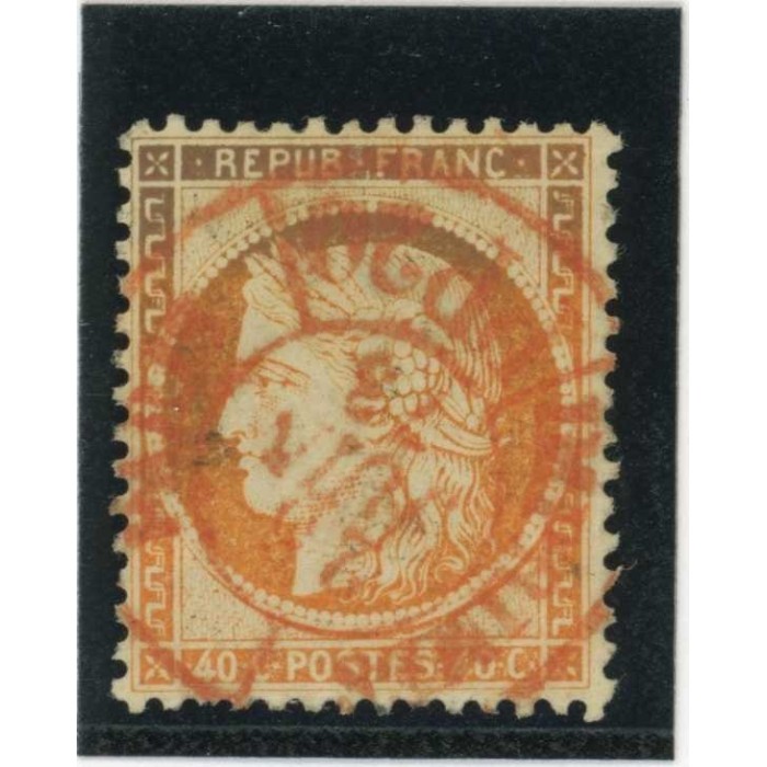 YT 38 - Cachet à date rouge des imprimés - Cote 60 Euros