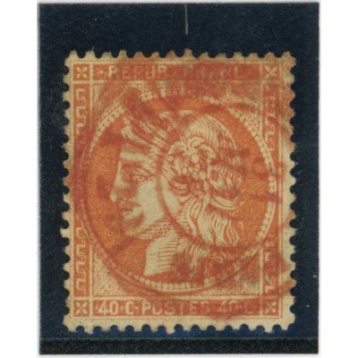 YT 38 - Cachet à date rouge des imprimés - Cote 60 Euros