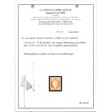 YT 38 - GC 5156 - Cavalle - Turquie - Certificat VO 23/1047 - Cote 2000 Euros