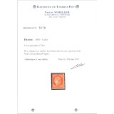 YT 38 - Neuf x - Variété : cassure Haut droit - Certificat 5576 - Cote 1100 Euros