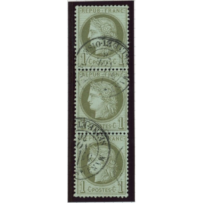 YT 50 - Oblitéré - Bande de 3 - Cote 65 Euros