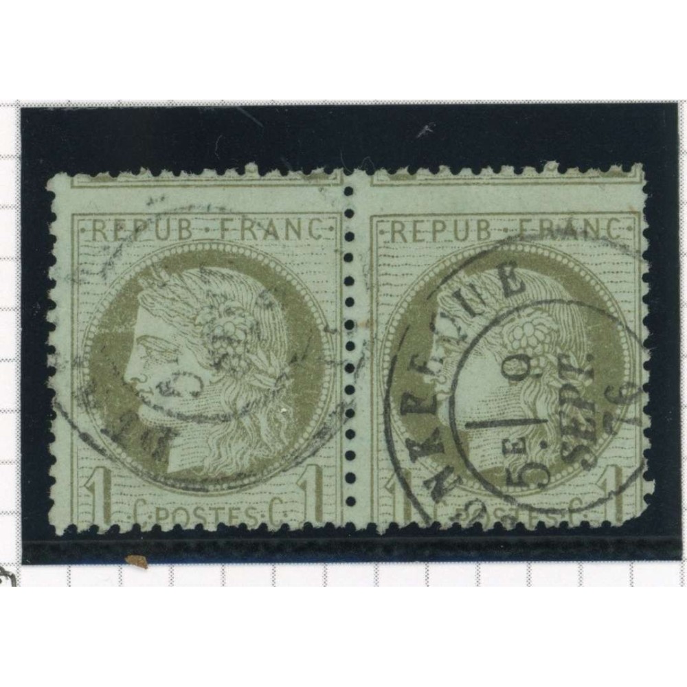 YT 50 - Oblitéré - Variété : Décalé - Cote 45 Euros