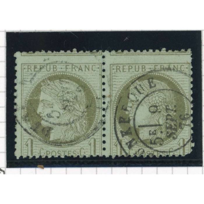 YT 50 - Oblitéré - Variété : Décalé - Cote 45 Euros