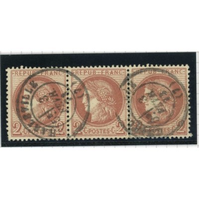 YT 51 - Oblitéré - Bande de 3 - Cote 75 Euros