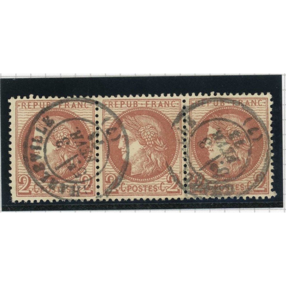 YT 51 - Oblitéré - Bande de 3 - Cote 75 Euros