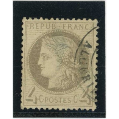 YT 52 - Oblitéré - Fond ligné - Cote 80 Euros