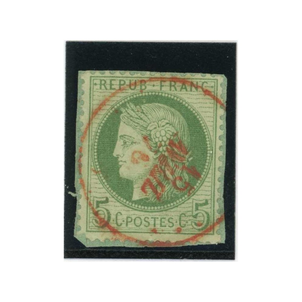 YT 53 - Cachet a date Rouge - Cote 15 Euros
