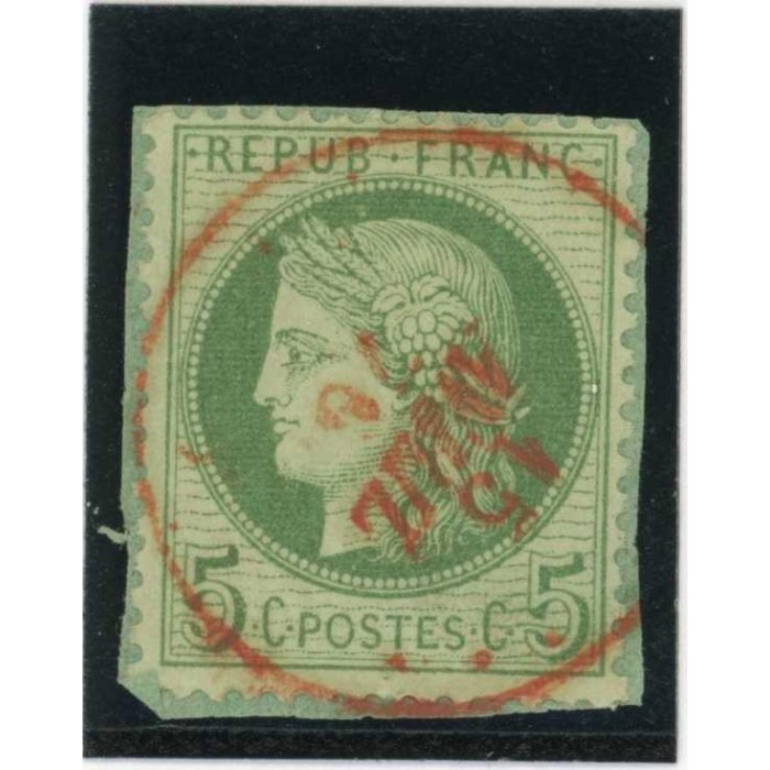 YT 53 - Cachet a date Rouge - Cote 15 Euros