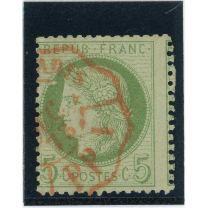 YT 53 - Cachet à date rouge des imprimés - Cote 15 Euros