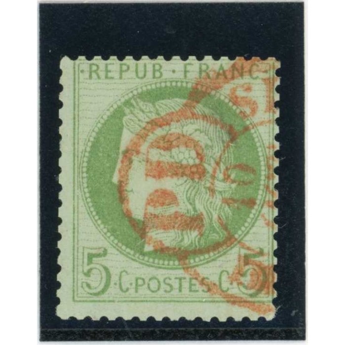 YT 53 - Cachet à date rouge des imprimés - Cote 15 Euros