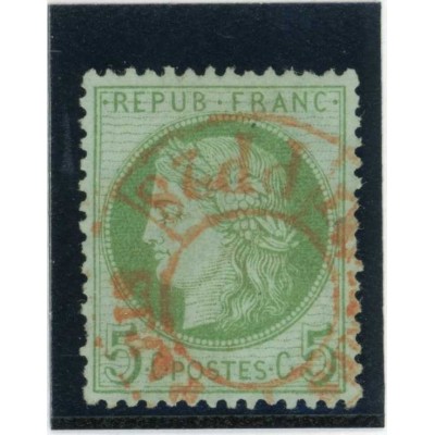 YT 53 - Cachet à date rouge des imprimés - Cote 15 Euros