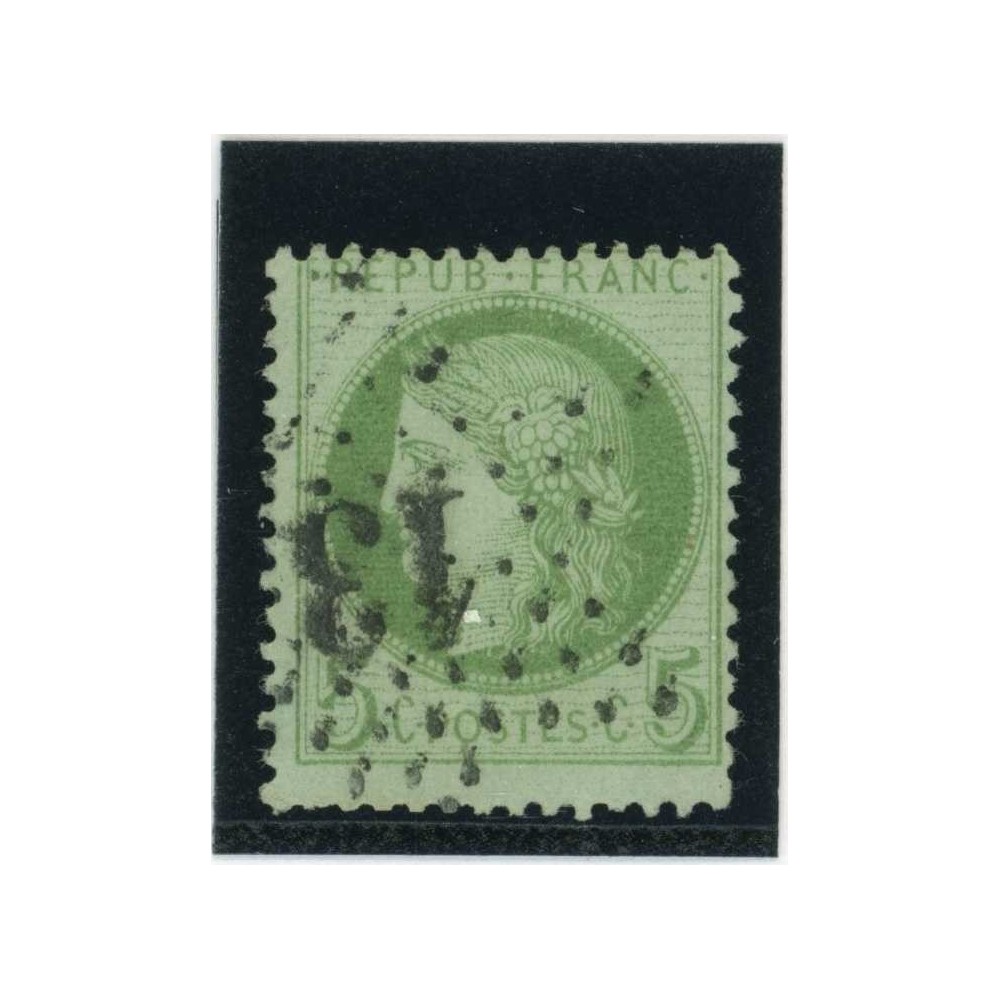 YT 53 f - Etoile 13 - Fond ligné - Cote 80 Euros