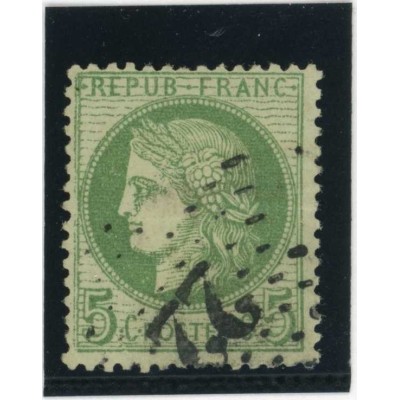 YT 53 f - Etoile 22 - Fond ligné - Cote 80 Euros