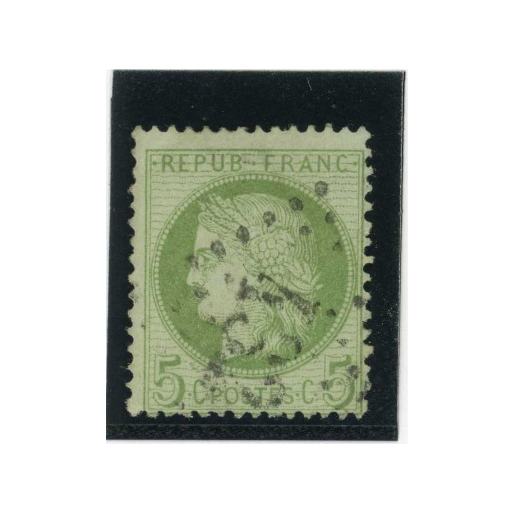 YT 53 f - Fond ligné - Cachet a date rouge - Cote 85 Euros