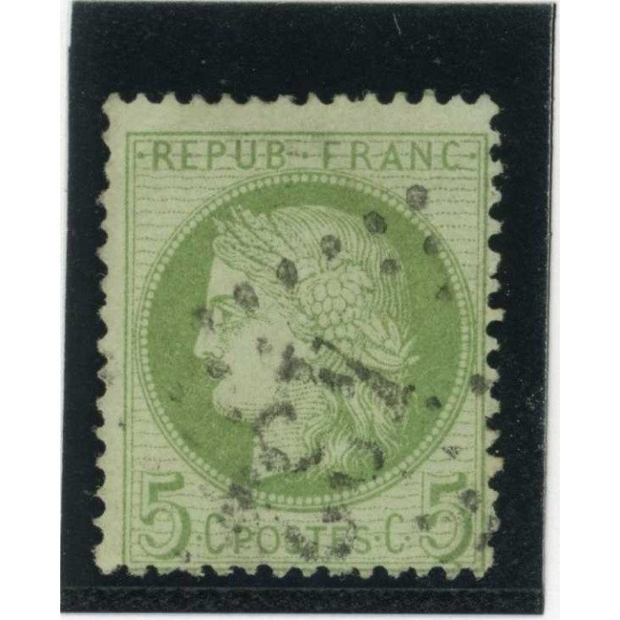 YT 53 f - Fond ligné - Cachet a date rouge - Cote 85 Euros