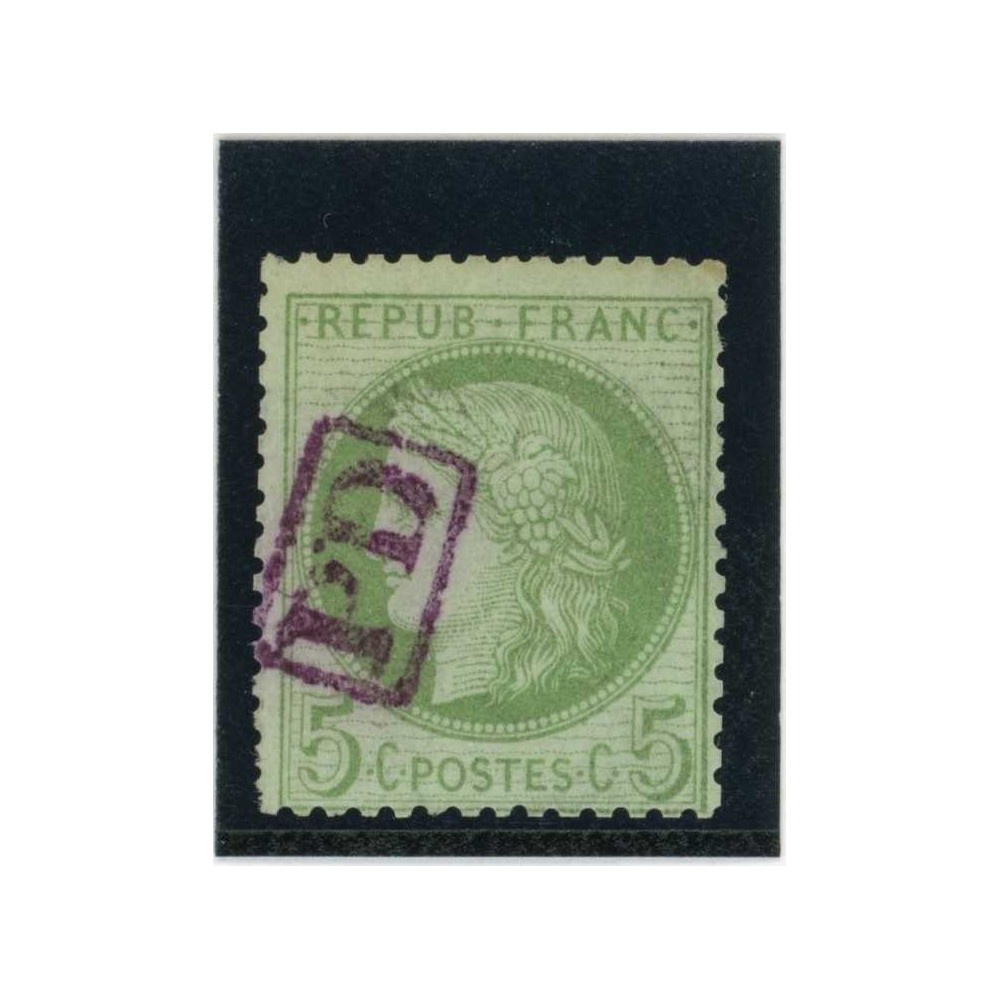 YT 53 - PD rouge dans un rectangle - Cote 45 Euros