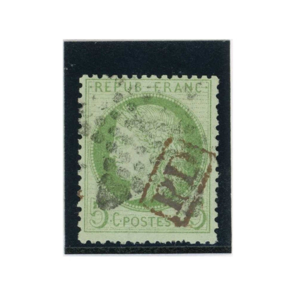 YT 53 - PD rouge dans un rectangle - Cote 45 Euros