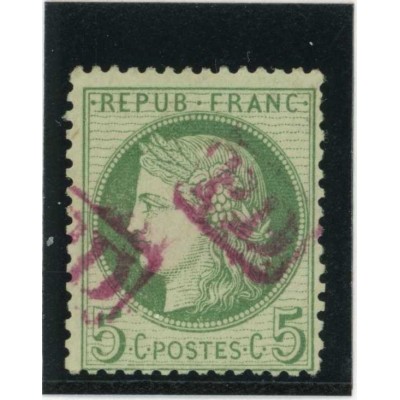 YT 53 - PD rouge dans un rectangle - Cote 45 Euros