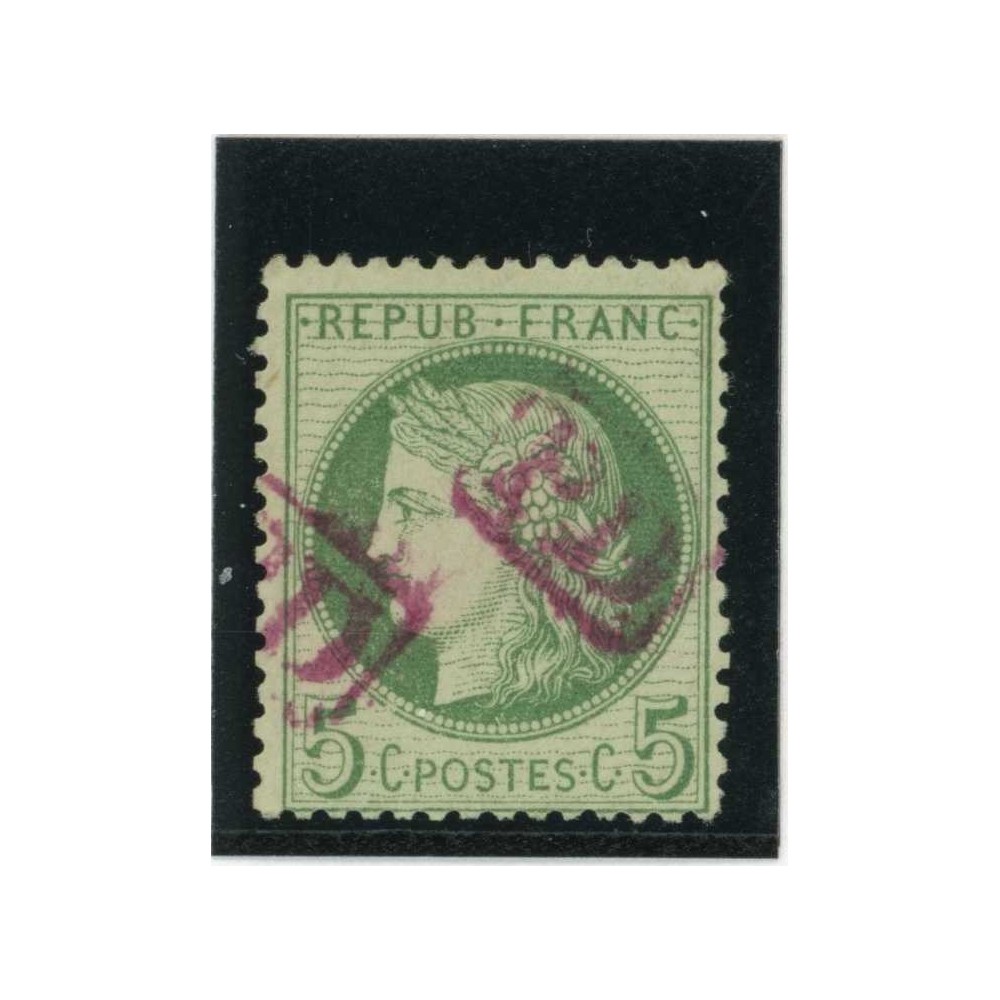 YT 53 - PD rouge dans un rectangle - Cote 45 Euros