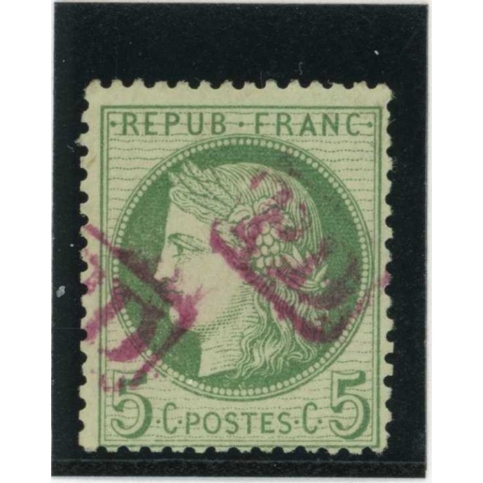 YT 53 - PD rouge dans un rectangle - Cote 45 Euros