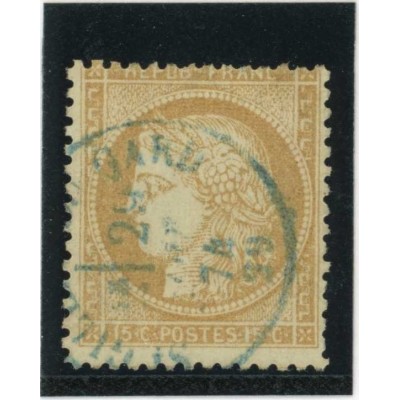 YT 59 - Cachet à date bleu - Cote 15 Euros