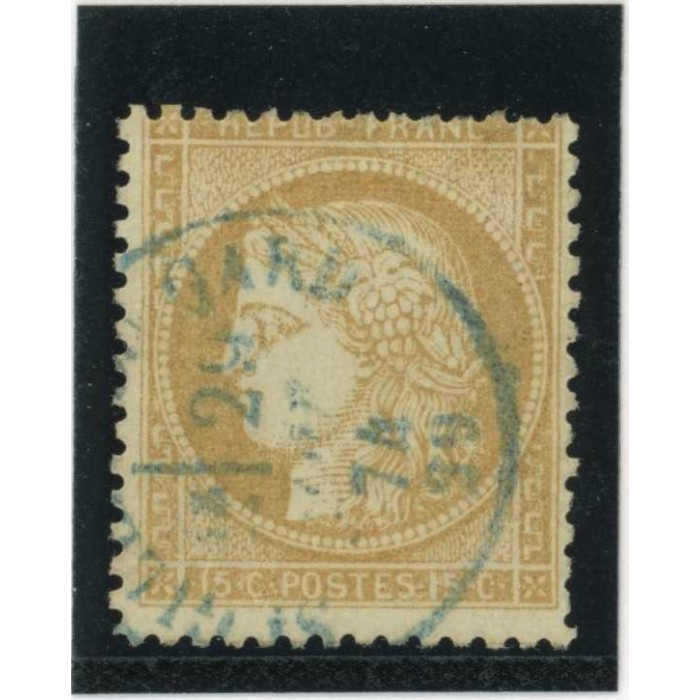 YT 59 - Cachet à date bleu - Cote 15 Euros