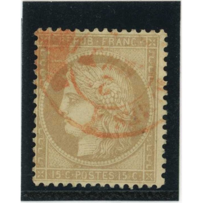 YT 59 - Cachet a date rouge des imprimés - Cote 25 Euros