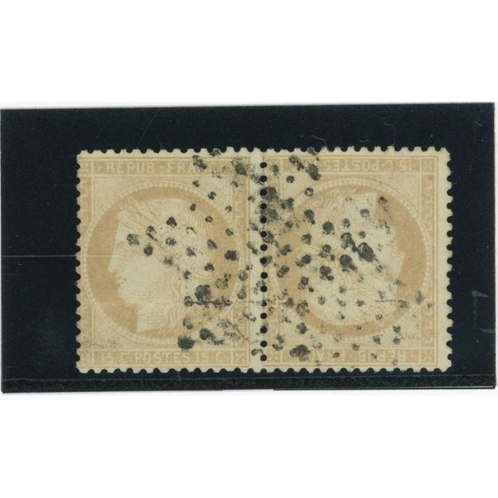 YT 59 b - Oblitéré - Tête Bêche - Signé Scheller - Cote 27500 Euros
