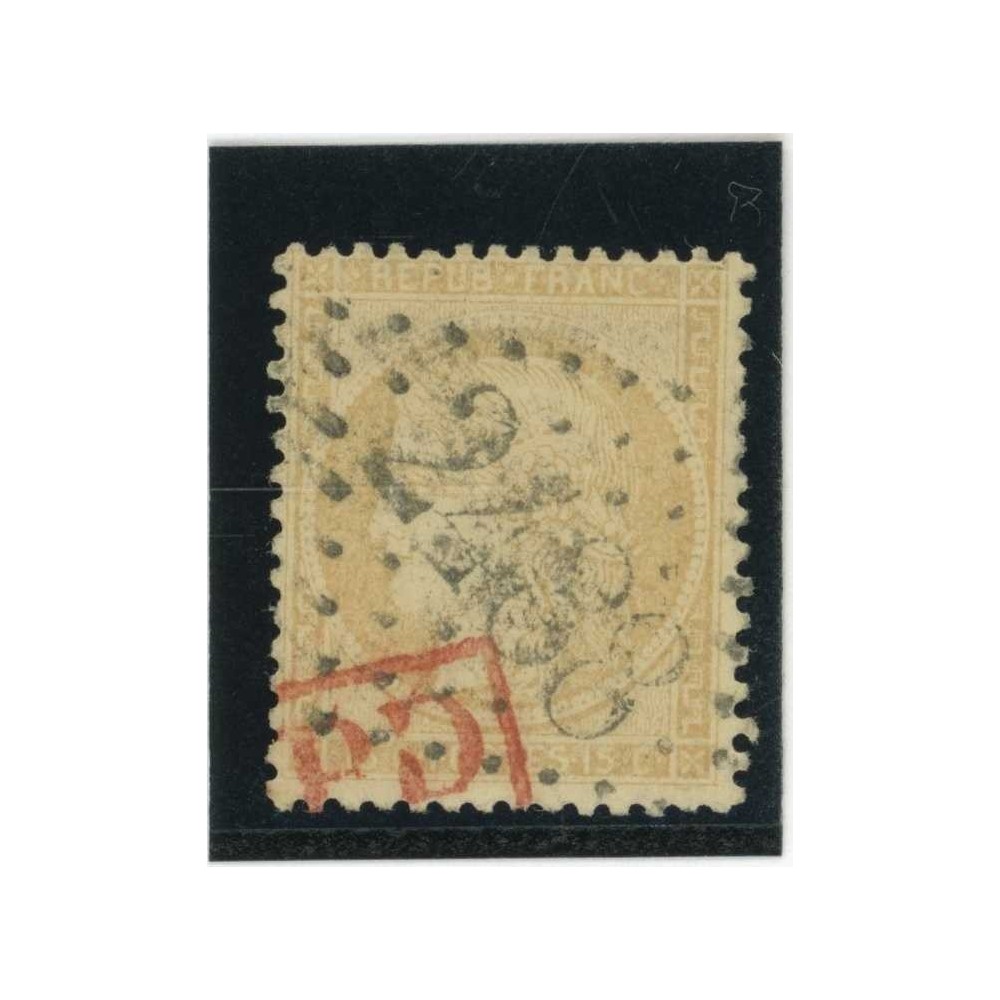 YT 59 - PD rouge dans un rectangle - Cote 30 Euros