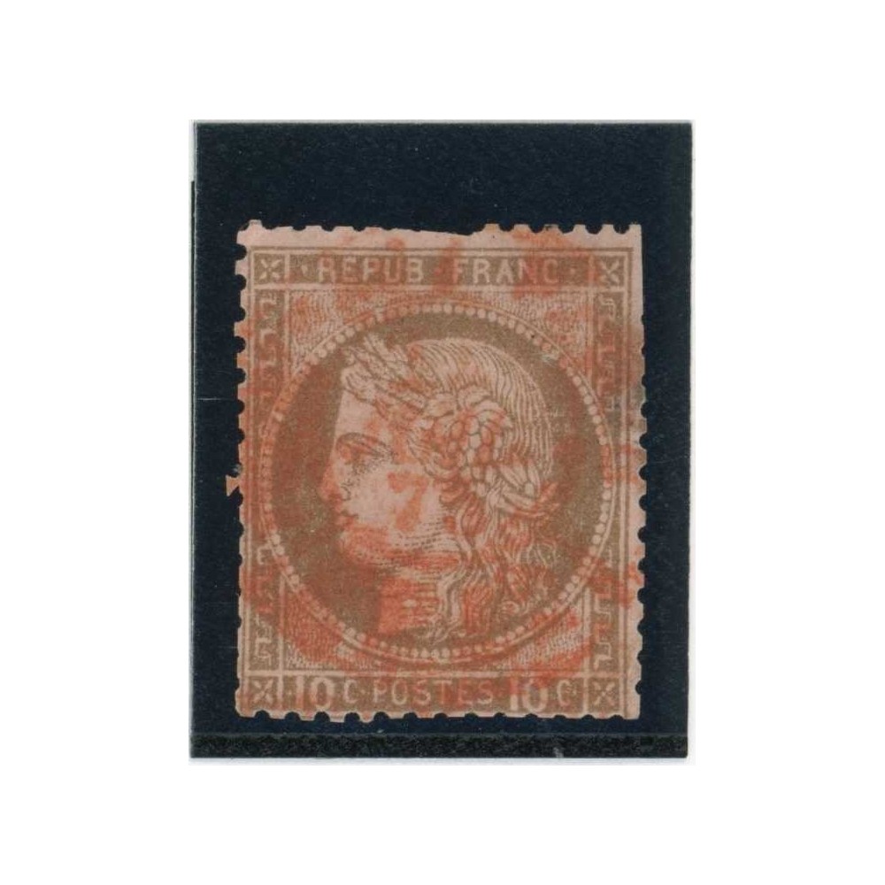 YT 58 - Cachet a date rouge des imprimés - Cote 22 Euros