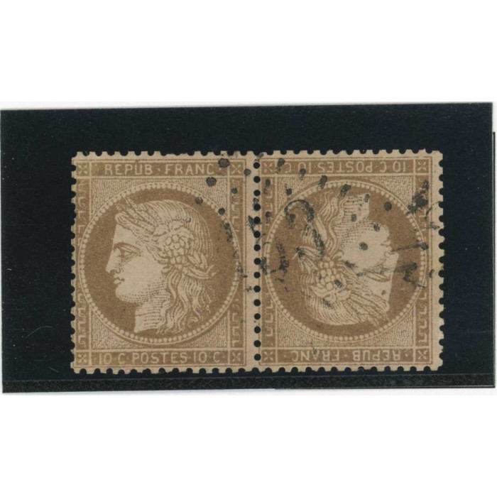 YT 58 c - Oblitéré - Tête Bêche - Signé Calves - Cote 2750 Euros