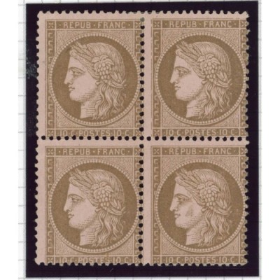 YT 58 - Neuf x - Bloc de 4 - Signé Brun - Cote 3100 Euros