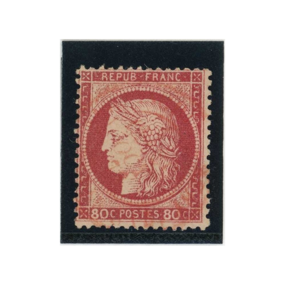 YT 57 d - Fond Ligné - Cachet a date rouge des imprimés - Cote 110 Euros