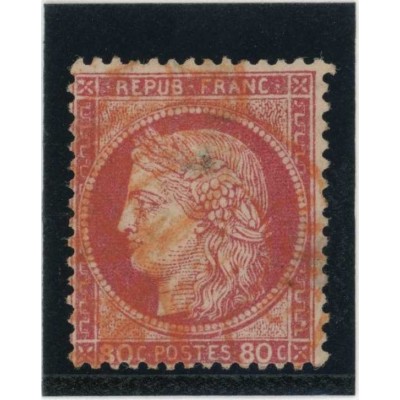 YT 57 d - Fond Ligné - Cachet a date rouge des imprimés - Cote 110 Euros