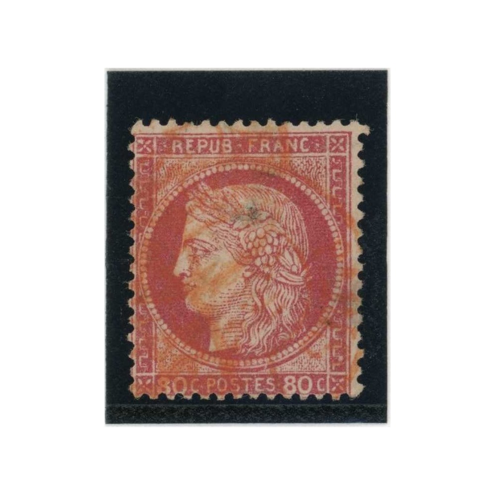 YT 57 d - Fond Ligné - Cachet a date rouge des imprimés - Cote 110 Euros