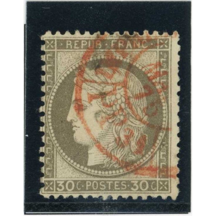 YT 56 - Cachet a date rouge des imprimés - Cote 40 Euros