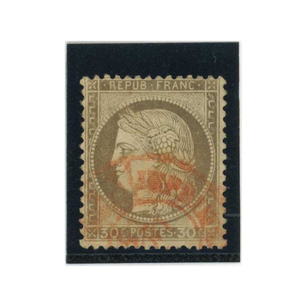 YT 56 - Cachet a date rouge des imprimés - Cote 40 Euros