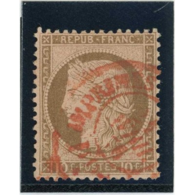 YT 54 - Cachet a date rouge des imprimés - Cote 25 Euros