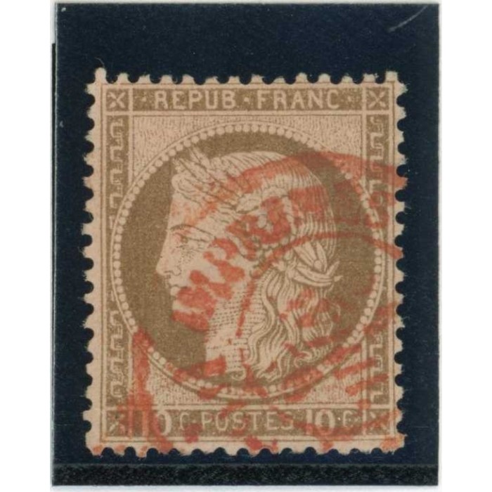 YT 54 - Cachet a date rouge des imprimés - Cote 25 Euros
